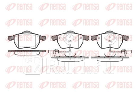 0390.52 - Колодки тормозные дисковые передние (REMSA) Audi A6 C6 (2004-2008) для Audi A6 C6 (2004-2008), REMSA, 0390.52