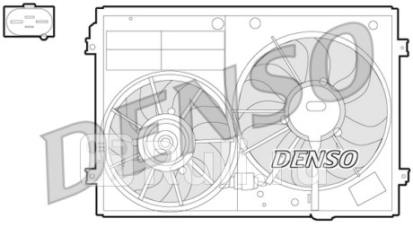 DER32012 - Вентилятор радиатора охлаждения (DENSO) Volkswagen Golf 5 (2003-2009) для Volkswagen Golf 5 (2003-2009), DENSO, DER32012