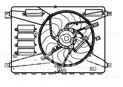 Вентилятор радиатора охлаждения для Ford Kuga 1 (2008-2012), LUZAR, LFK 1042