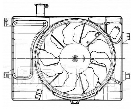 Вентилятор радиатора охлаждения для Kia Soul 1 (2008-2014), LUZAR, lfk-08x0