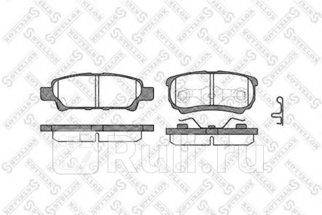 1062 002-SX - Колодки тормозные дисковые задние (STELLOX) Mitsubishi Outlander XL рестайлинг (2010-2012) для Mitsubishi Outlander XL (2010-2012) рестайлинг, STELLOX, 1062 002-SX