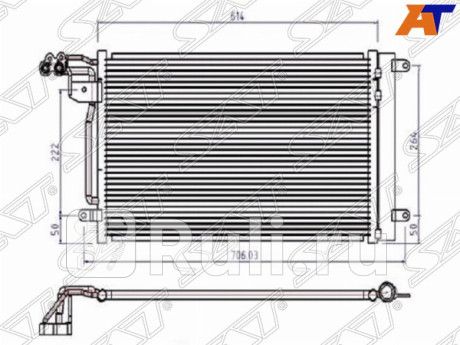 ST-VW01-394-0 - Радиатор кондиционера (SAT) Audi A1 8X рестайлинг (2014-2018) для Audi A1 8X (2014-2018) рестайлинг, SAT, ST-VW01-394-0
