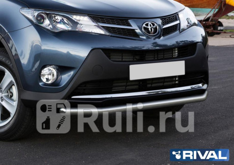 R.5712.004 - Защита переднего бампера d57 (RIVAL) Toyota Rav4 (2012-2015) для Toyota Rav4 (2012-2020), RIVAL, R.5712.004