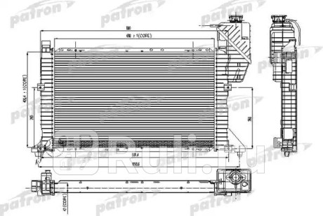 PRS3118 - Радиатор охлаждения (PATRON) Mercedes Sprinter 901-905 рестайлинг (2000-2006) для Mercedes Sprinter 901-905 (2000-2006) рестайлинг, PATRON, PRS3118