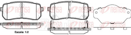 1288.02 - Колодки тормозные дисковые задние (REMSA) Hyundai Starex (2007-2018) для Hyundai Starex (H1) (2007-2018), REMSA, 1288.02