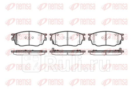 0800.22 - Колодки тормозные дисковые передние (REMSA) Mazda 626 GF (1997-1999) для Mazda 626 GF (1997-1999), REMSA, 0800.22