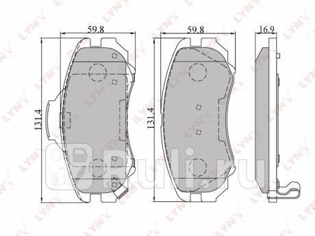 BD3602 - Колодки тормозные дисковые передние (LYNXAUTO) Hyundai Grandeur 4 (2005-2011) для Hyundai Grandeur 4 (2005-2011), LYNXAUTO, BD3602
