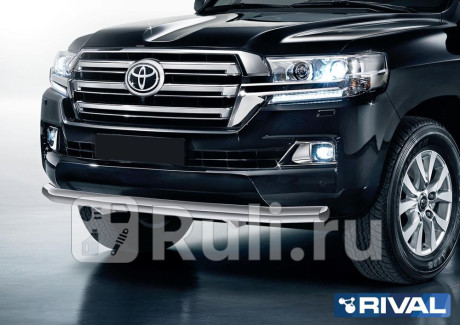 R.5717.002 - Защита переднего бампера d76 (RIVAL) Toyota Land Cruiser 200 рестайлинг 2 (2015-2020) для Toyota Land Cruiser 200 (2015-2021) рестайлинг 2, RIVAL, R.5717.002
