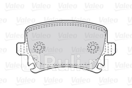301752 - Колодки тормозные дисковые задние (VALEO) Audi A6 C6 (2004-2008) для Audi A6 C6 (2004-2008), VALEO, 301752