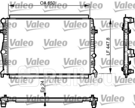 735556 - Радиатор охлаждения (VALEO) Skoda Octavia A7 (2013-2020) для Skoda Octavia A7 (2013-2020), VALEO, 735556