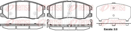1261.12 - Колодки тормозные дисковые передние (REMSA) Chevrolet Captiva (2006-2011) для Chevrolet Captiva (2006-2011), REMSA, 1261.12
