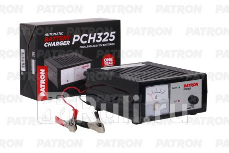 Устройство зарядное для акб импульсное 12v, плавная регулировка тока - 0.8 - 18 а, 0.825 кг, амперметр, 330 х 225 х 185 мм PATRON PCH325  для прочие, PATRON, PCH325