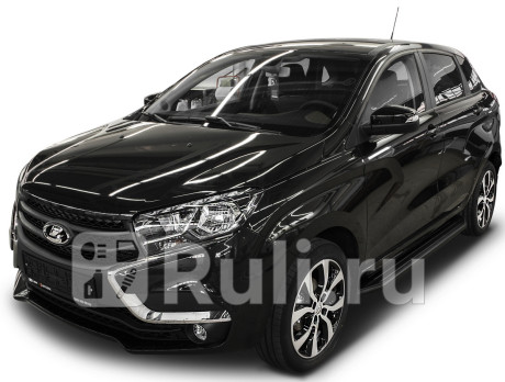A173ALB.6002.1 - Пороги-подножки (комплект) premium-black (RIVAL) Lada XRAY (2016-) для Lada XRAY (2015-2021), RIVAL, A173ALB.6002.1