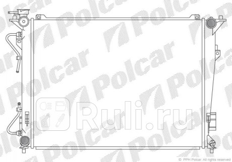 402608-1 - Радиатор охлаждения (Polcar) Hyundai Sonata 5 NF (2004-2010) для Hyundai Sonata 5 (2004-2010) NF, Polcar, 402608-1