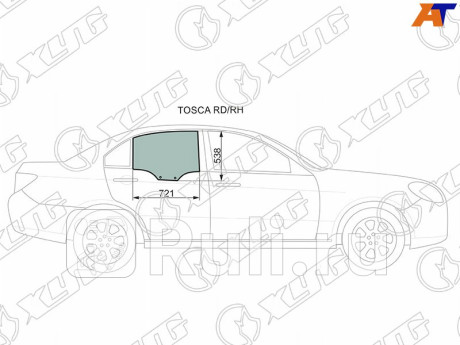 TOSCA RD/RH - Стекло двери задней правой (XYG) Chevrolet Epica (2006-2012) для Chevrolet Epica (2006-2012), XYG, TOSCA RD/RH