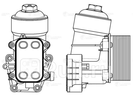 Радиатор масляный для Volkswagen Tiguan 1 (2007-2011), LUZAR, loc-1809