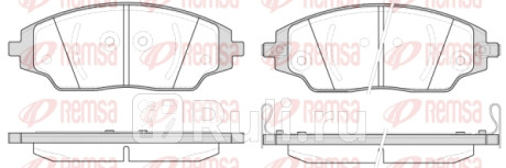 1537.02 - Колодки тормозные дисковые передние (REMSA) Chevrolet Aveo T200 (2003-2008) для Chevrolet Aveo T200 (2003-2008), REMSA, 1537.02