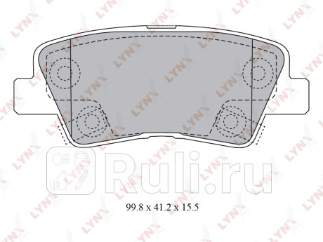 BD-3620 - Колодки тормозные дисковые задние (LYNXAUTO) Hyundai ix35 (2010-2013) для Hyundai ix35 (2010-2013), LYNXAUTO, BD-3620