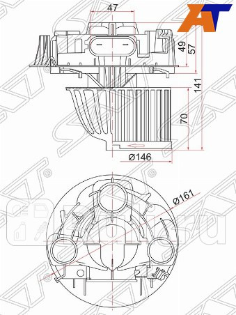 ST-6001547691 - Мотор печки (SAT) Lada Largus (2012-2021) для Lada Largus (2012-2021), SAT, ST-6001547691