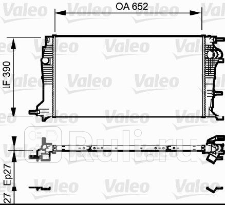 735182 - Радиатор охлаждения (VALEO) Renault Megane 3 рестайлинг (2014-2016) для Renault Megane 3 (2014-2016) рестайлинг, VALEO, 735182
