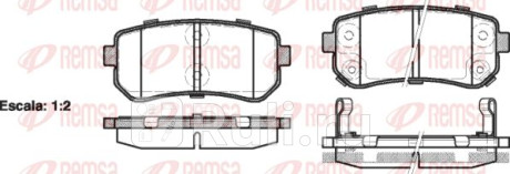 1209.02 - Колодки тормозные дисковые задние (REMSA) Hyundai Creta 1 (2016-2021) для Hyundai Creta 1 (2016-2021), REMSA, 1209.02