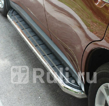 Пороги-подножки (комплект) для Mitsubishi Outlander XL (2010-2012) рестайлинг, Forward, MBOTL12-4A0-N