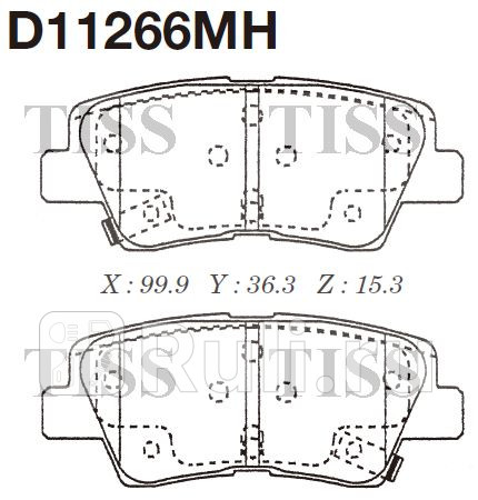 D11266MH - Колодки тормозные дисковые задние (MK KASHIYAMA) Hyundai Tucson 3 (2015-2020) для Hyundai Tucson 3 (2015-2021), MK KASHIYAMA, D11266MH