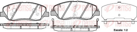 1226.02 - Колодки тормозные дисковые передние (REMSA) Hyundai Santa Fe 1 (2000-2006) для Hyundai Santa Fe 1 (2000-2006), REMSA, 1226.02