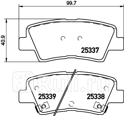 NP6020 - Колодки тормозные дисковые задние (NISSHINBO) Hyundai Tucson 3 (2015-2020) для Hyundai Tucson 3 (2015-2021), NISSHINBO, NP6020