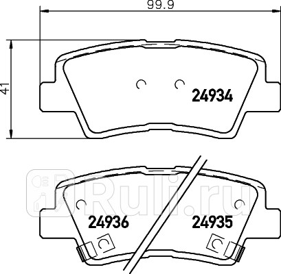 NP6022 - Колодки тормозные дисковые задние (NISSHINBO) Hyundai Tucson 3 (2015-2020) для Hyundai Tucson 3 (2015-2021), NISSHINBO, NP6022