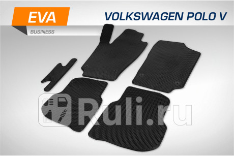 3580101 - Коврики в салон 5 шт. (AutoFlex) Volkswagen Polo седан рестайлинг (2015-2020) для Volkswagen Polo (2015-2020) седан рестайлинг, AutoFlex, 3580101