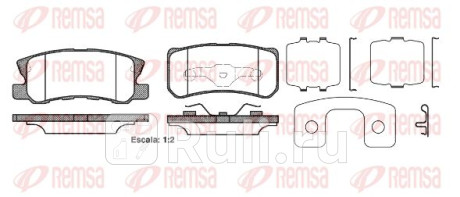 0803.22 - Колодки тормозные дисковые задние (REMSA) Mitsubishi Outlander XL рестайлинг (2010-2012) для Mitsubishi Outlander XL (2010-2012) рестайлинг, REMSA, 0803.22
