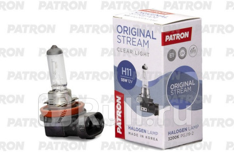 PLH11-12/55 - Лампа галогенная H11 12V 55W PGJ19-2 Сделано в Корее для Автомобильные лампы, PATRON, PLH11-12/55