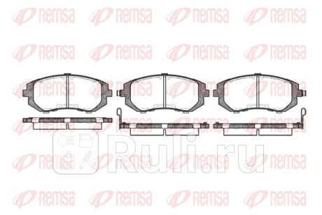 0951.02 - Колодки тормозные дисковые передние (REMSA) Subaru Forester SH (2007-2013) для Subaru Forester SH (2007-2013), REMSA, 0951.02