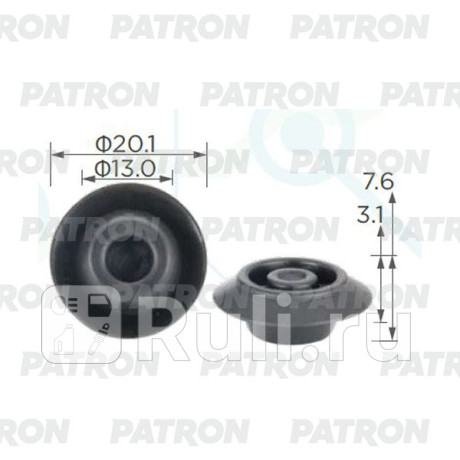 Демпфер капота general motors применяемость: отбойник капота PATRON P37-2357  для прочие, PATRON, P37-2357