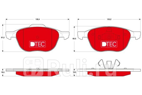 GDB1583DTE - Колодки тормозные дисковые передние (TRW) Ford EcoSport (2014-2018) для Ford EcoSport (2014-2018), TRW, GDB1583DTE