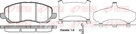 0804.31 - Колодки тормозные дисковые передние (REMSA) Mitsubishi Outlander XL рестайлинг (2010-2012) для Mitsubishi Outlander XL (2010-2012) рестайлинг, REMSA, 0804.31