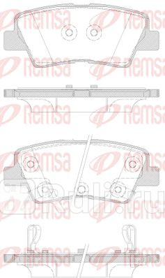 1362.42 - Колодки тормозные дисковые задние (REMSA) Hyundai i30 (2007-2012) для Hyundai i30 (2007-2012), REMSA, 1362.42