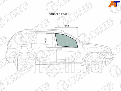 SANDERO FD/RH - Стекло двери передней правой (XYG) Nissan Terrano 3 (2014-2021) для Nissan Terrano 3 (2014-2021), XYG, SANDERO FD/RH