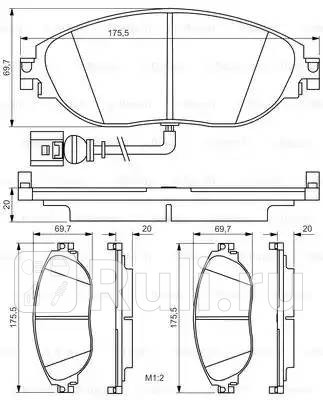 0 986 495 350 - Колодки тормозные дисковые передние (BOSCH) Audi A3 8V (2012-2020) для Audi A3 8V (2012-2020), BOSCH, 0 986 495 350