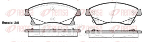 1431.12 - Колодки тормозные дисковые передние (REMSA) Chevrolet Cruze (2009-2015) для Chevrolet Cruze (2009-2015), REMSA, 1431.12