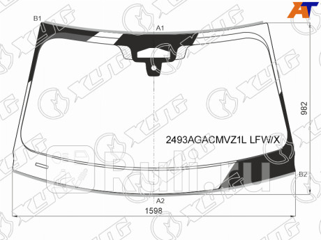 2493AGACMVZ1L LFW/X - Лобовое стекло (XYG) BMW X7 G07 (2018-2021) (2018-2021) для BMW X7 G07 (2018-2021), XYG, 2493AGACMVZ1L LFW/X